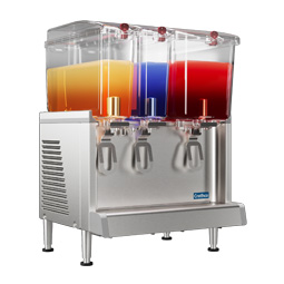Simplicity Bubbler® Premix Cold Beverage Dispenser. (3) 4.75 gallon bowls, agitator model.