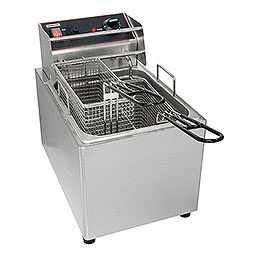 Countertop Electric Fryers. (1) 15 lbs. fry pot with (2) baskets.