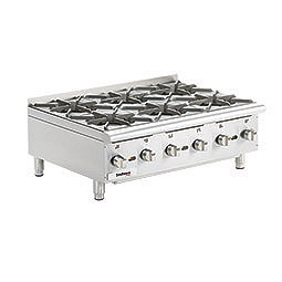 Gas Hot Plates. Cooking Surface: 36 W x 20 D, (6) burners.