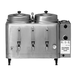 Chinese Hot Tea Urn. Twin, 3 gallon. Electro-Mechanical timer. 