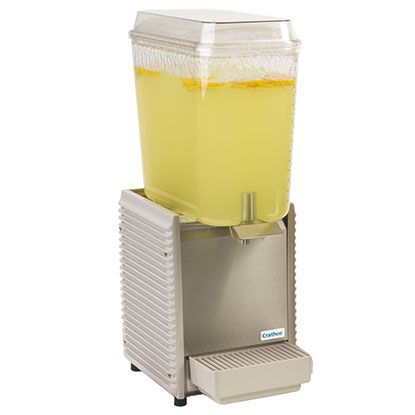 Crathco Classic Bubbler® Premix Cold Beverage Dispenser. (1) 5 gal. bowl. Plastic side panels and drip tray.