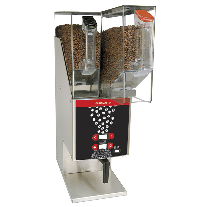 Food Service Coffee Grinder. Dual portions and (2) 5.5 lbs. removable hoppers.