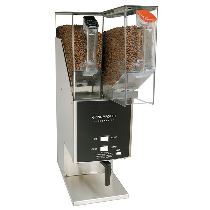 Food Service Coffee Grinder. Three portions and (2) 5.5 lbs. removable hoppers.