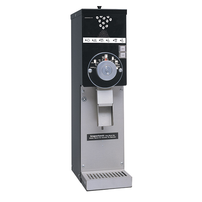 Retail Coffee Grinder. Black with European slicing burrs for precision grinding. 3 lbs. hopper.