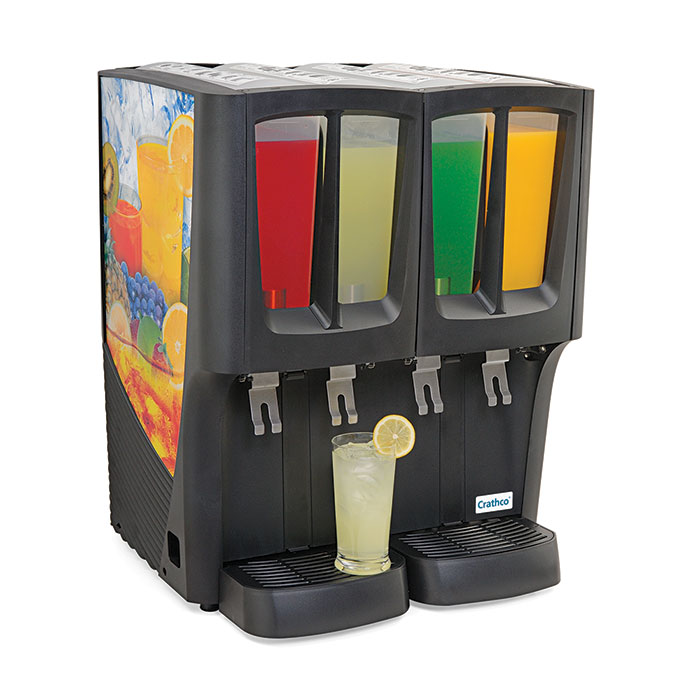 Crathco  G-Cool Premix Cold Beverage Dispenser. Mini-Quattro. (4) 2.4 gallon bowls.