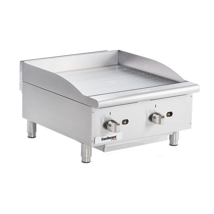 Medium Duty Gas Griddle. Cooking surface 24 x 20. 2 burners.