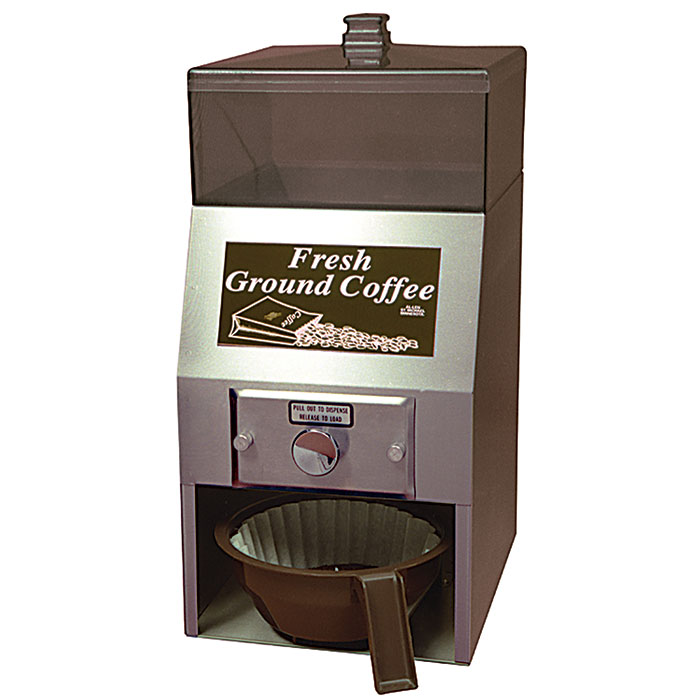 AL-LEN™ Ground Coffee Dispenser. Dispenses directly into a brew basket up to 8.75 in diameter.
