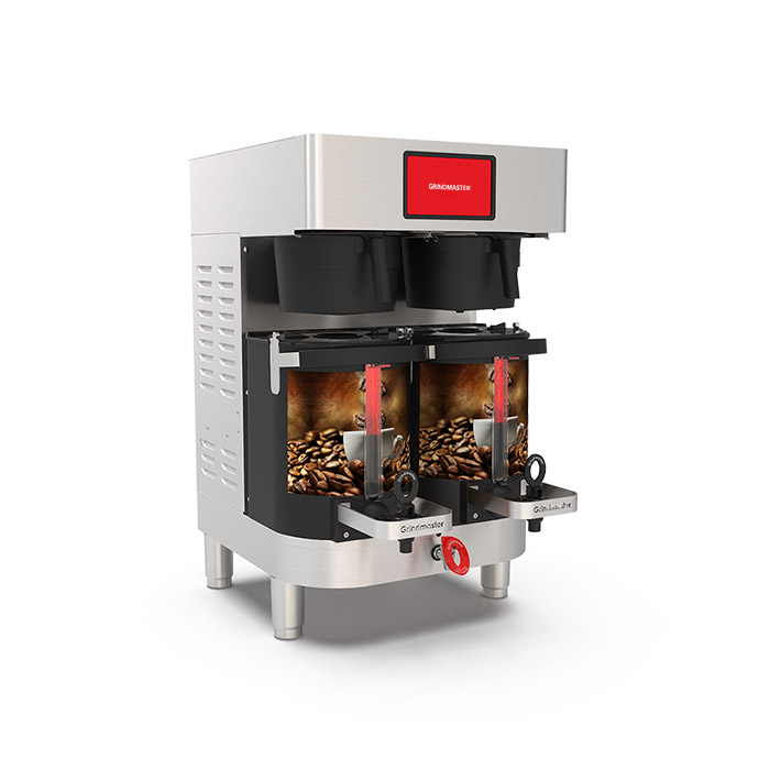 PrecisionBrew Air-Heated Shuttle. Twin digitally controlled brewer with virtual sight glass