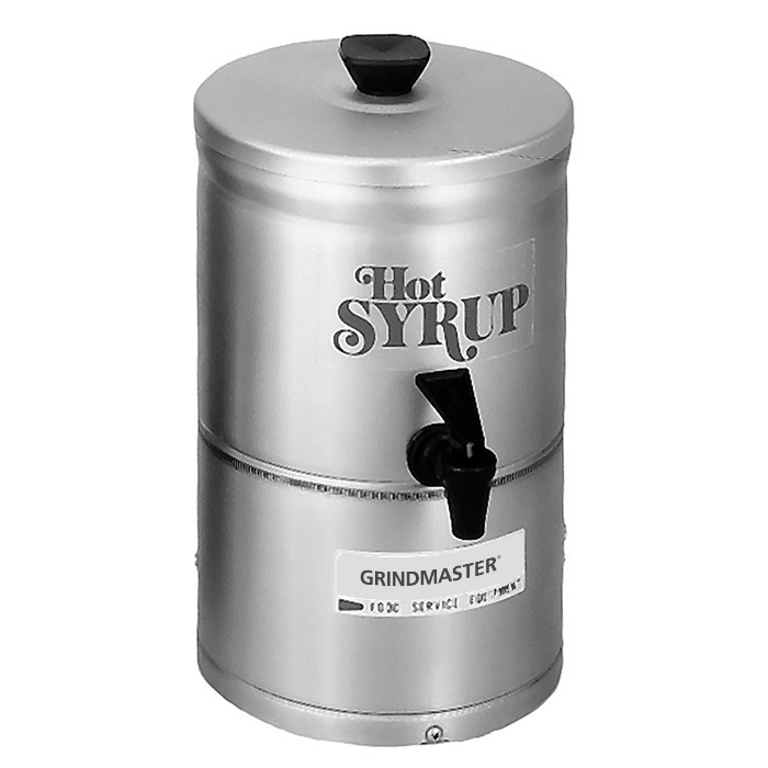Syrup Warmer. 1 gallon capacity, uses the Tomlinson all plastic self-closing faucet.